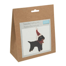 Load image into Gallery viewer, Trimits Needle Felting Kit: Christmas: Festive Dachshund