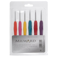 Load image into Gallery viewer, Milward Crochet Hook Set: Soft-Grip Rubber Handles: Set of 6
