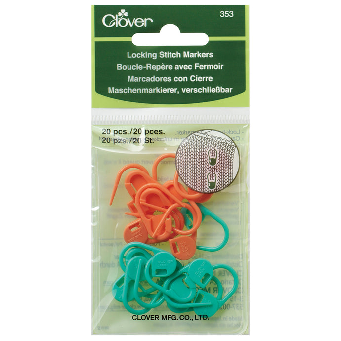 Clover Locking Stitch Marker 20pc