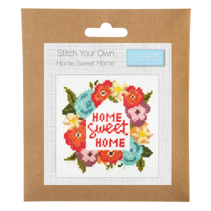 Trimits Counted Cross Stitch Kit: Mini: Home Sweet Home