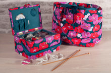 Load image into Gallery viewer, Craft Bag (L): Drawstring: Modern Floral
