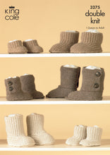 Load image into Gallery viewer, King Cole Pattern 3275 DK Hug Slippers
