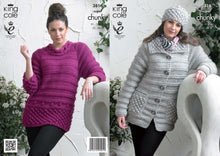 Load image into Gallery viewer, King Cole Pattern 3816 Super Chunky Jacket, Sweater and Hat
