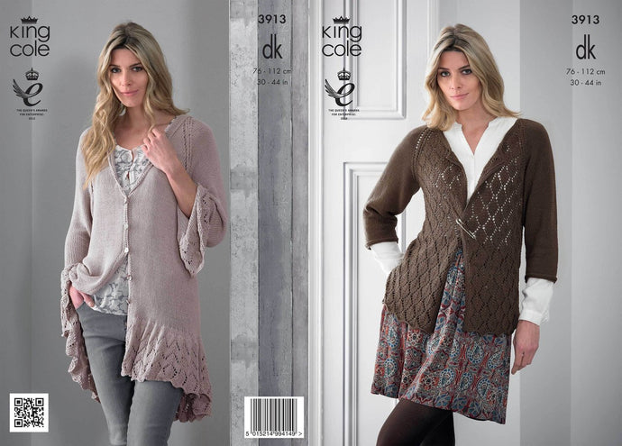 King Cole Pattern 3913 DK Cardigans