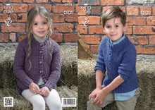 Load image into Gallery viewer, King Cole Pattern 3978 Aran Sweater and Cardigan
