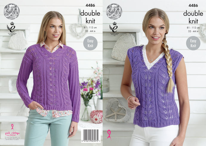 King Cole Pattern 4486 DK Sweater and Top