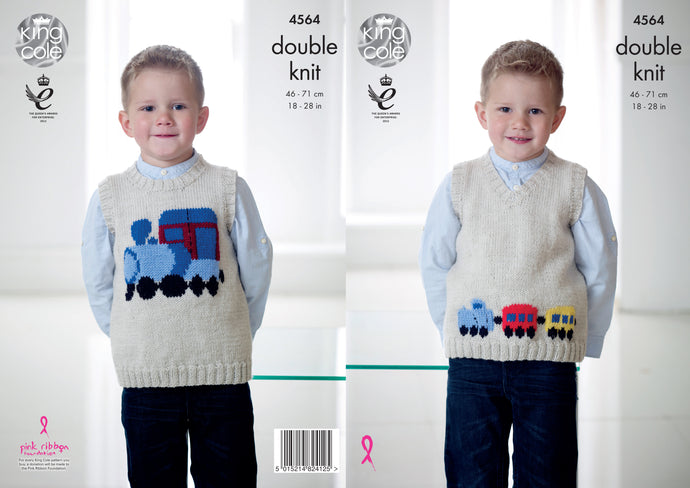 King Cole Pattern 4564 DK Slipovers