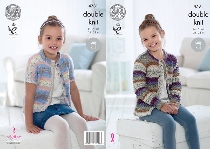 King Cole Pattern 4781 DK Cardigans