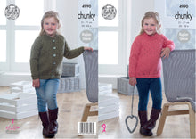 Load image into Gallery viewer, King Cole Pattern 4990 Chunky Sweater and Cardigan
