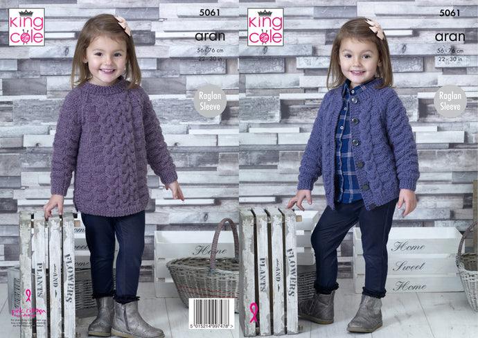 King Cole Pattern 5061 Aran Cardigan and Tunic