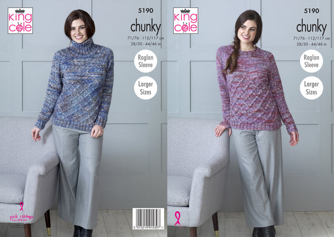 King Cole Pattern 5190 Chunky Sweaters