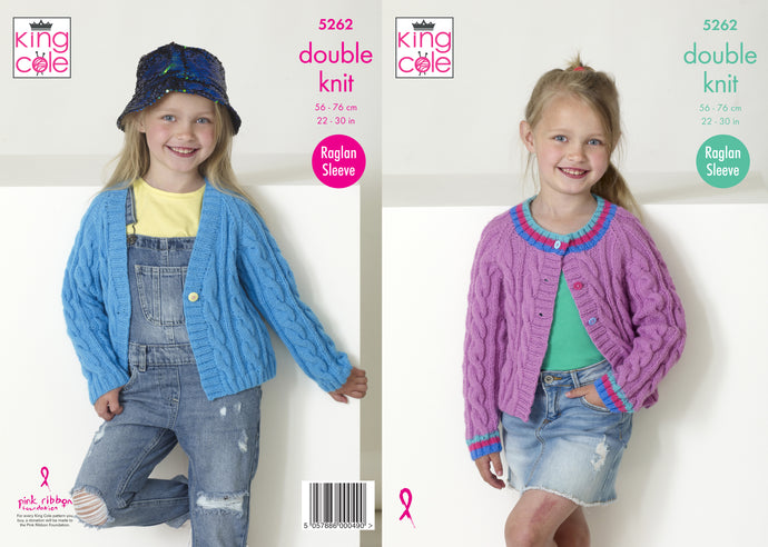 King Cole Pattern 5262 DK Cardigans