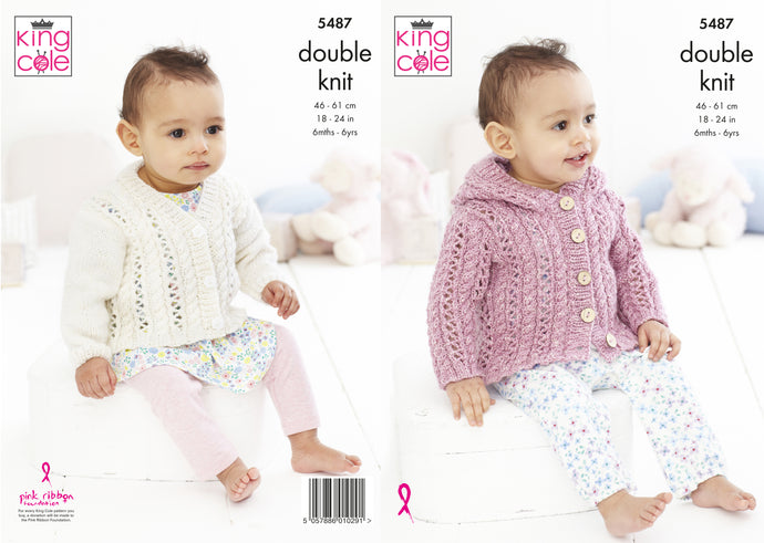 King Cole Pattern 5487 DK Jacket and Cardigan