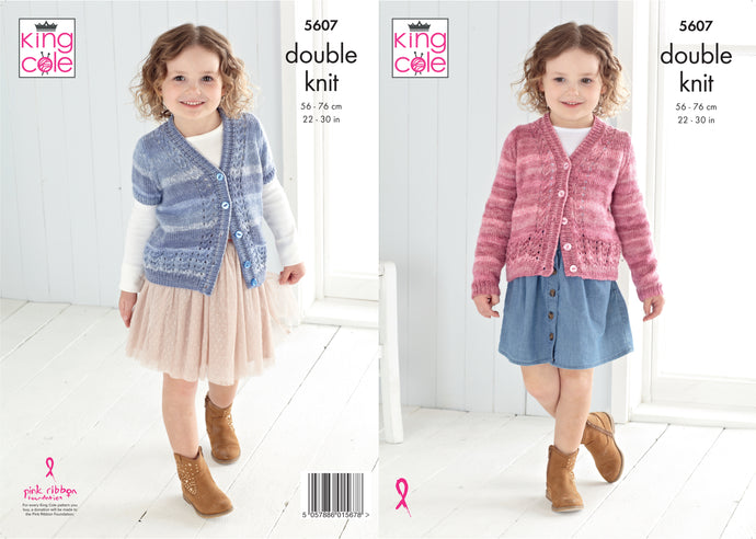 King Cole Pattern 5607 DK Cardigans