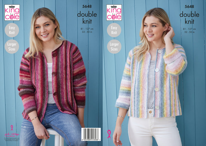 King Cole Pattern 5648 DK Cardigans