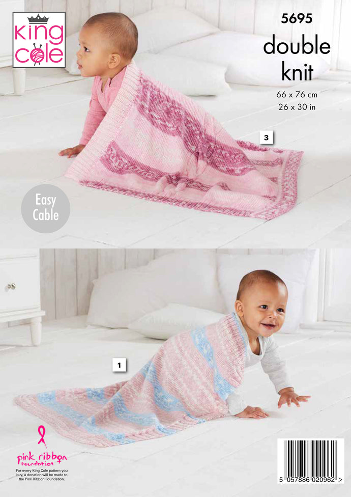 King Cole Pattern 5695 DK Blankets