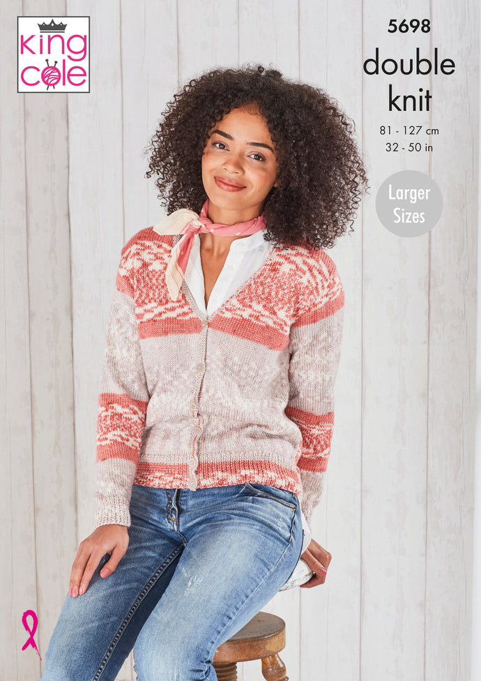 King Cole Pattern 5698 DK Cardigan and Waistcoat