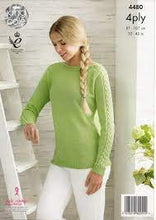 Load image into Gallery viewer, King Cole Pattern 4480 4ply Cardigan and Sweater
