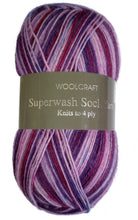 Load image into Gallery viewer, Woolcraft Superwash 4 ply Sock Yarn 100g
