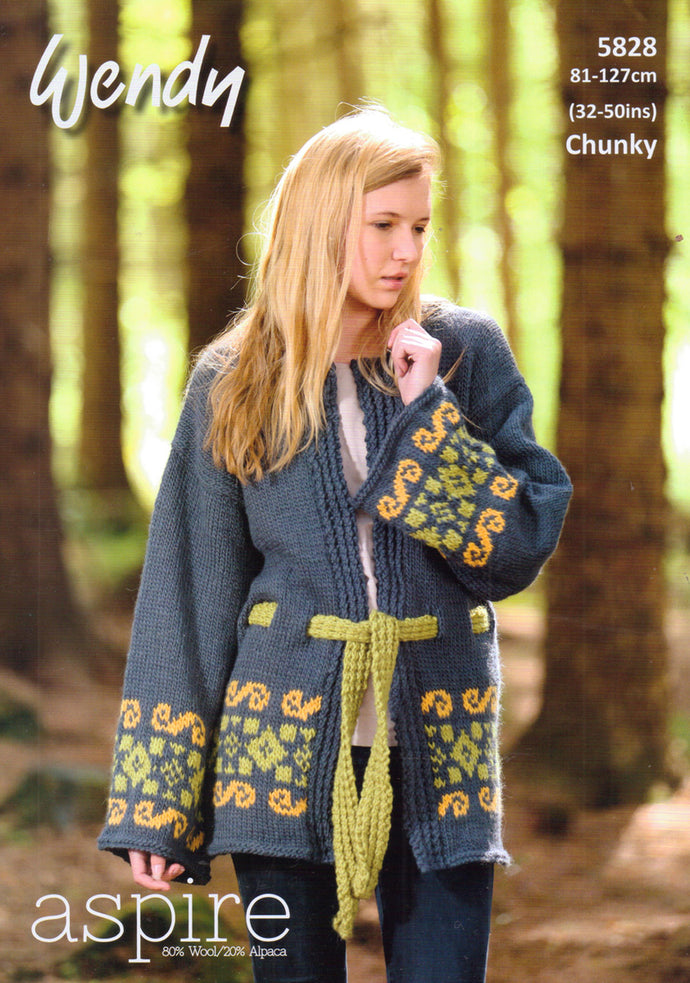 Wendy Pattern 5828 Chunky Kimono Jacket